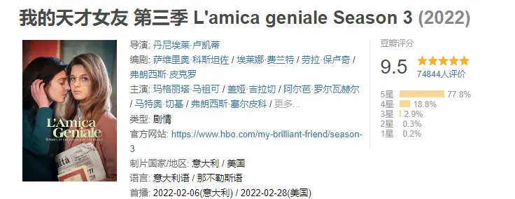 9.5分HBO封神之作《我的天才女友/那不勒的故事》第三季，這個渣男太上頭了