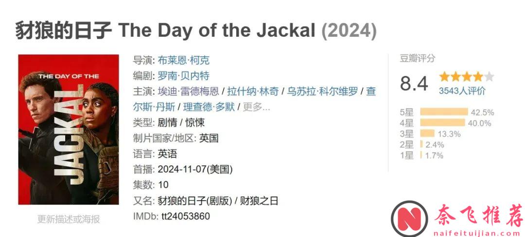 杀手特工类经典影视剧集版《豺狼的日子》上线，太刺激了！