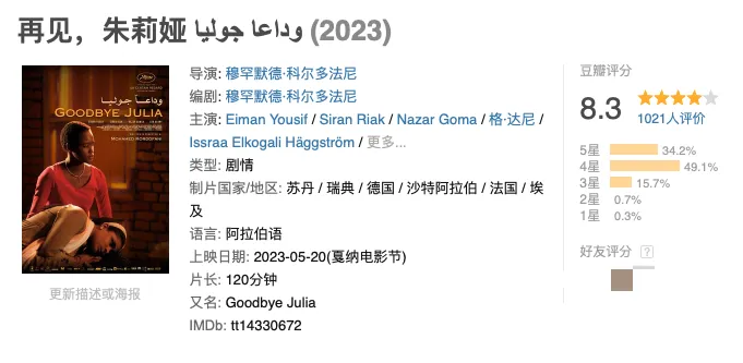 口碑大爆！戛纳佳片《再见，朱莉娅》大胆触碰社会“敏感点”