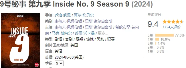 一集飆到9.4分！這部王牌英劇《9號秘事》第九季又穩了