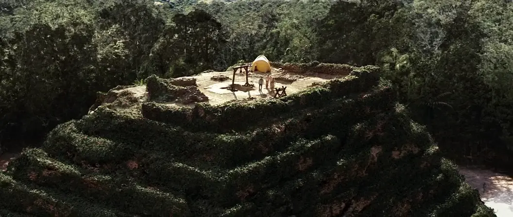 一部略血腥的B级恐怖片《恐怖废墟/禁入废墟》，看着挺肉疼