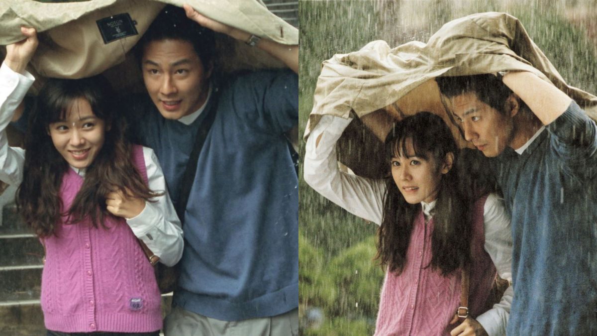 「假如爱有天意」赵寅成20年前青涩模样曝光！与初恋孙艺真「经典浪漫名场面」暧昧共披外套奔跑躲雨