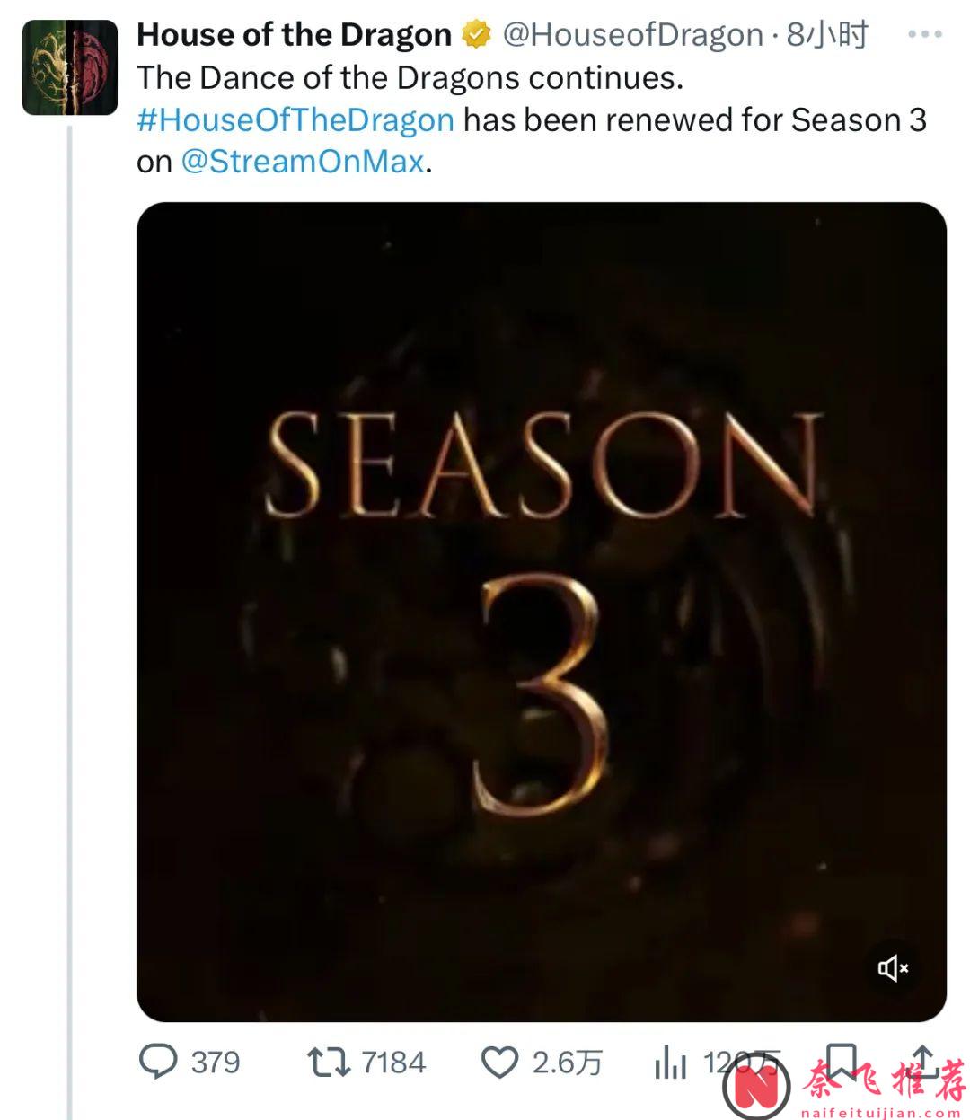 趁热打铁，HBO王炸再续一季《龙之家族》