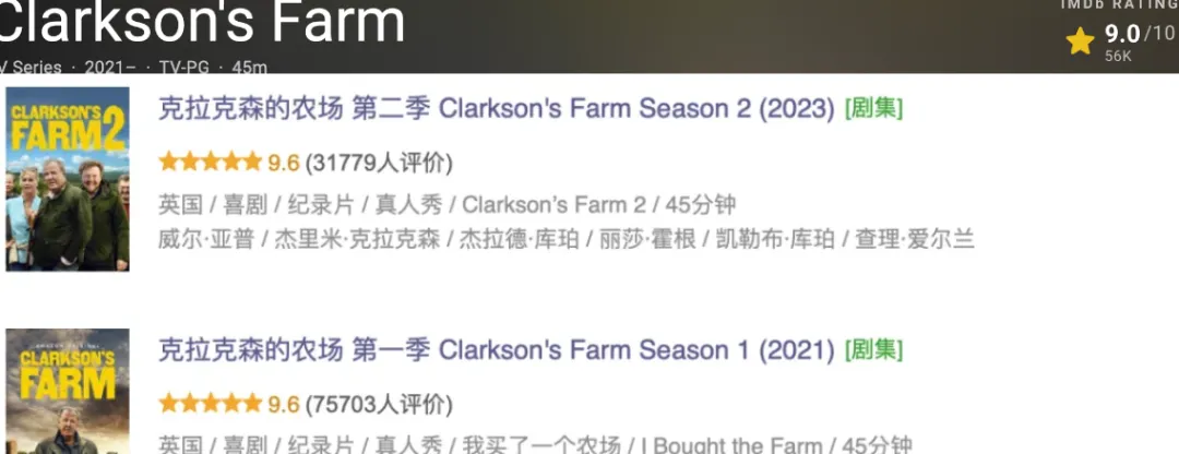 全网打出9.6分，本月最值得看的剧《克拉克森的农场》上线了