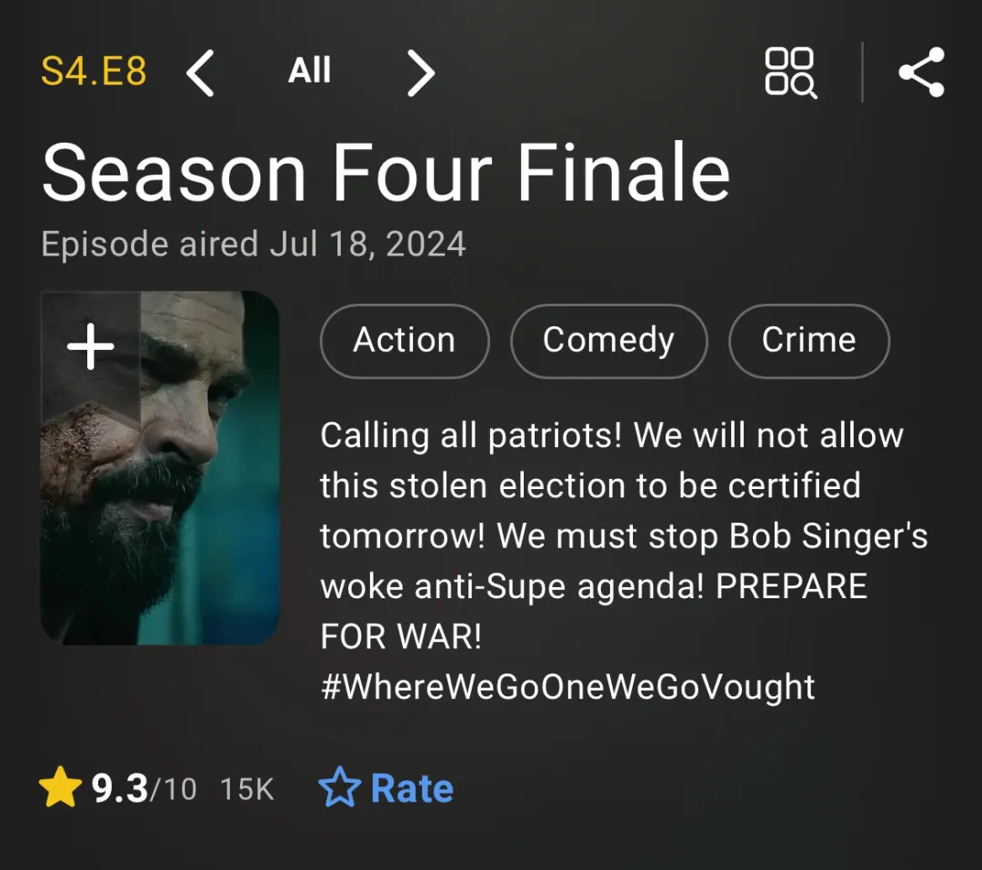 可惜了9.3分！看完8集预告片，黑袍正片还得等两年