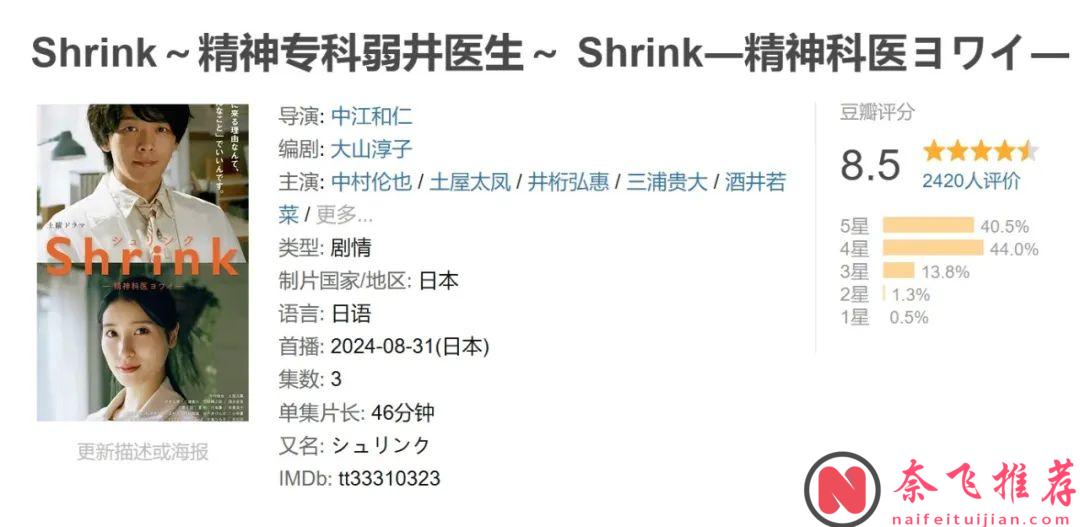 全劇就3集？這寶藏治癒劇《Shrink～精神專科弱井醫生》，完全不夠看！