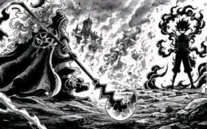 海賊王1189話：麒麟戈姆聖獲得聖命槍，尼卡路飛被釘在樹木上