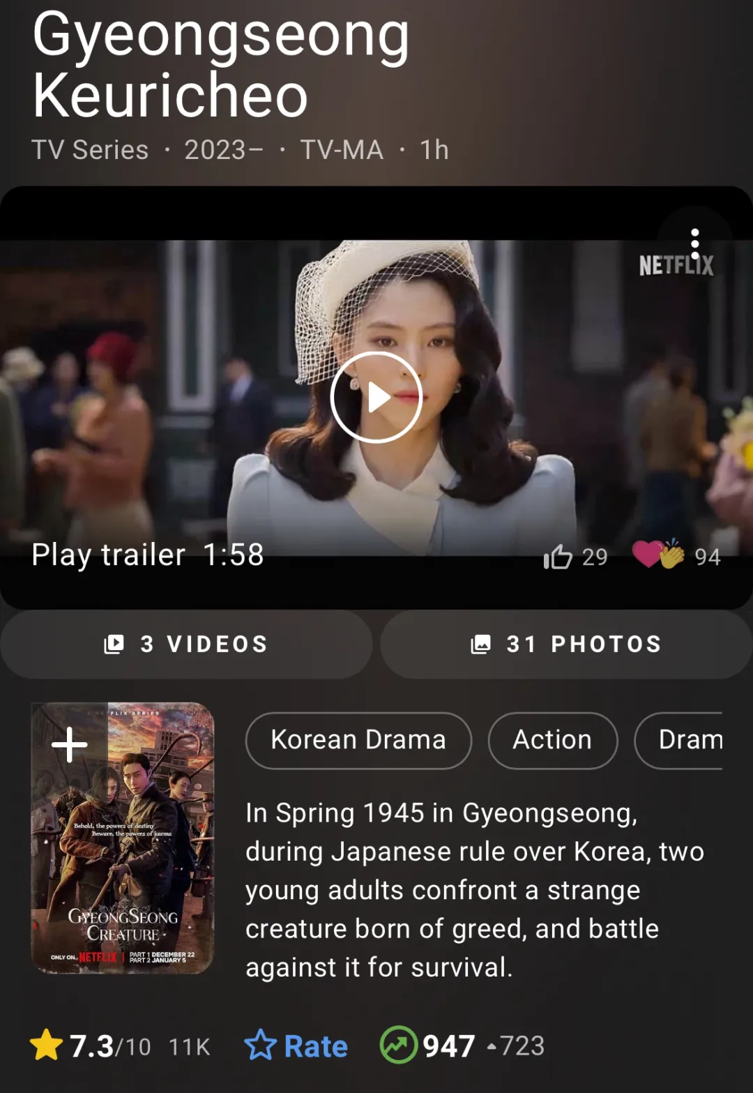 狂砸700亿韩元，网飞版抗日神剧《京城怪物》第二季定档