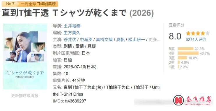 蒼井優這次豁出去了！大尺度+懸疑，這部冷門日劇《直到T恤乾透/直到T恤幹了為止》纔是真正的婚姻恐怖片
