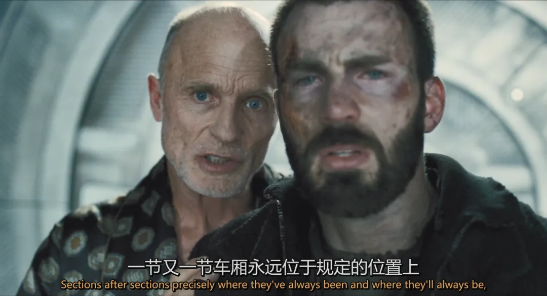 這部韓國偽科幻片突出了末日危機下的醜陋人性，底層人吃蟑螂，上層人吃牛排！