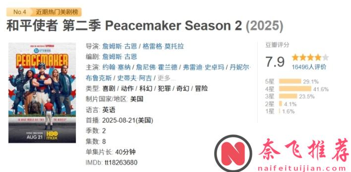 毫无下限，这部R级神剧《和平使者》第二季第一集就敢上尺度