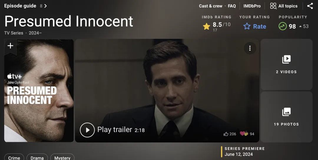 全網期待，今年必刷的犯罪懸疑劇《無罪的罪人/無罪推定》來了