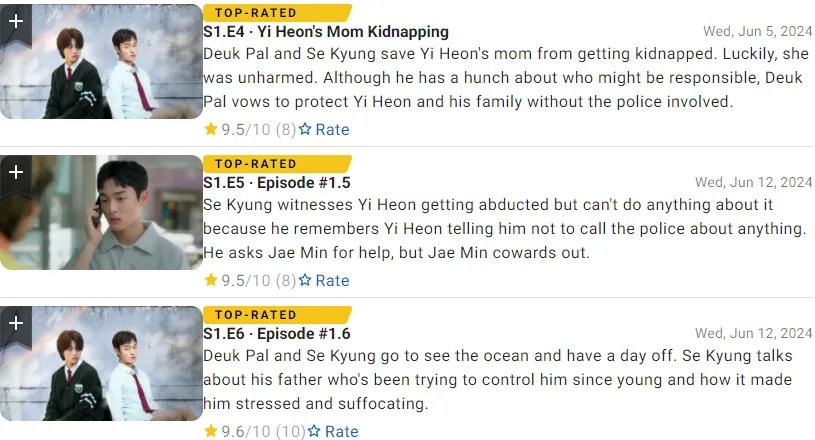 这绝对是一部被剧名耽误的高分擦边爽剧《黑社会的我成为了高中生》，IMDb 一度飙到了9.6分