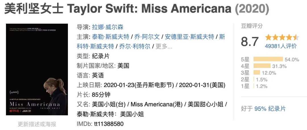 “女王”封神之路《美利堅女士/美國小姐/Miss Americana》，不愧是Netflix出品，好看，必看！