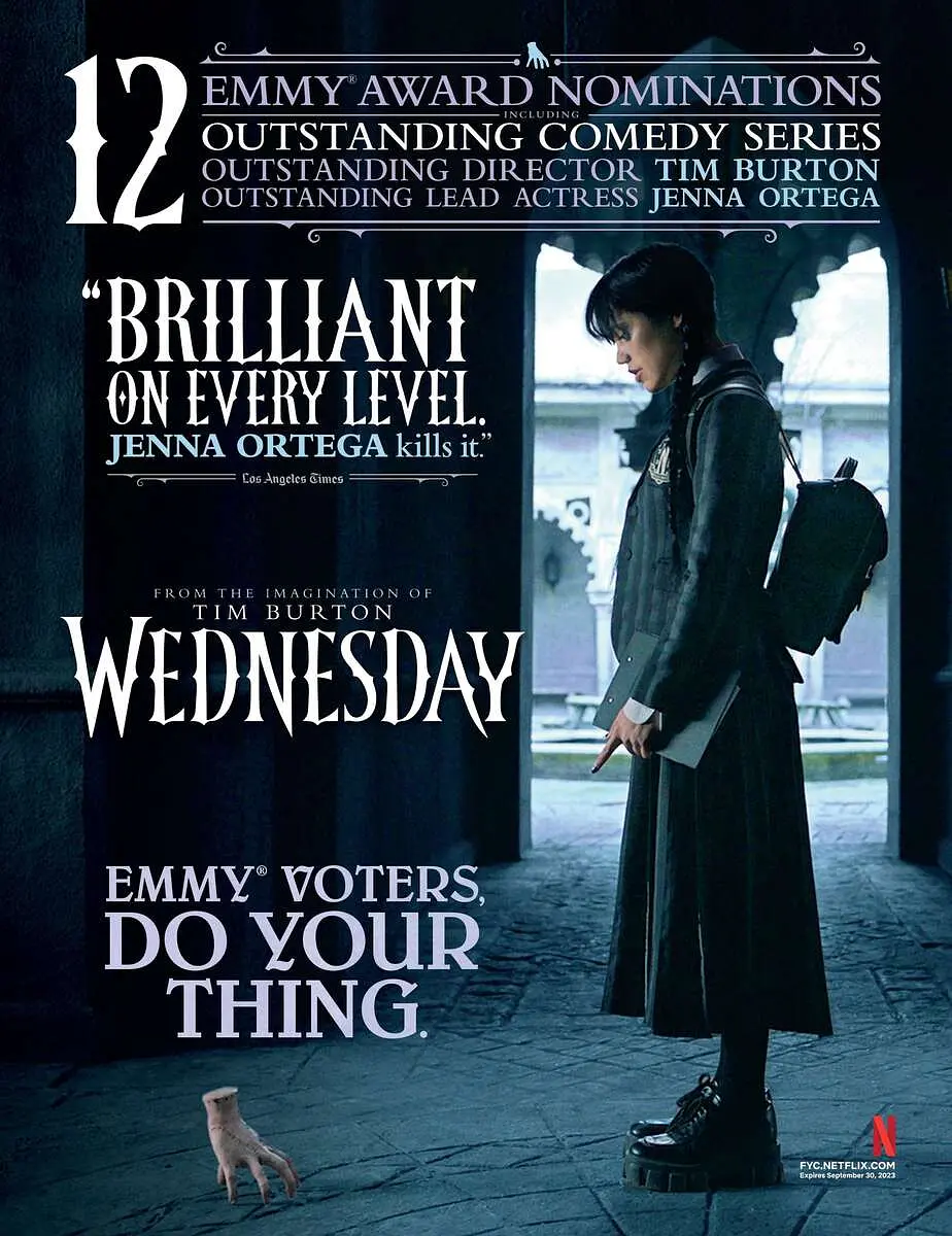 Netflix史上排名第二的高分神剧《星期三》