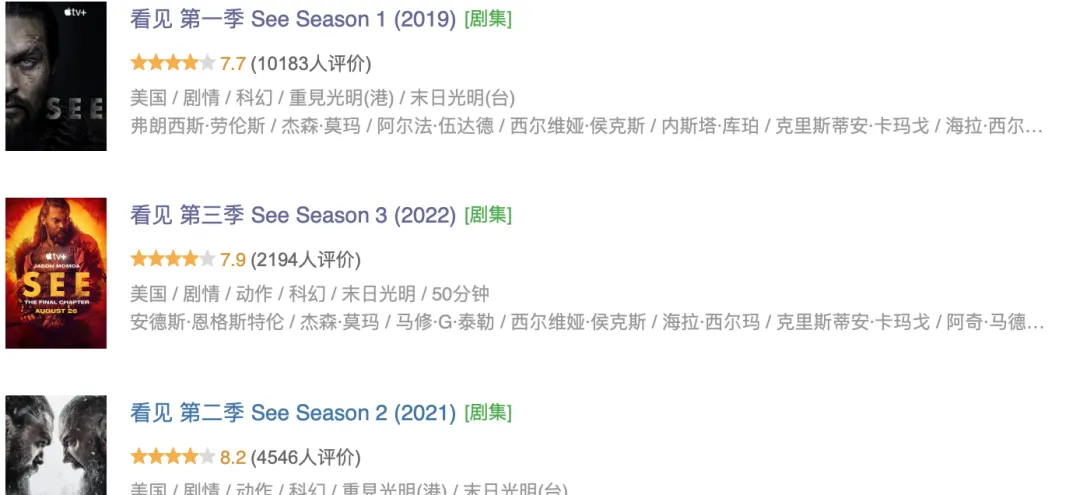 脑洞打开的重口味科幻美剧《看见/重见光明/ 末日光明》