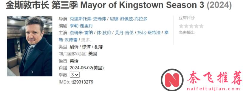 续《金斯敦市长》 第三季必火！